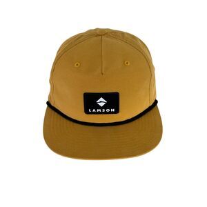 Lamson Mustard Yellow Flat Bill Rope Cap BNWT